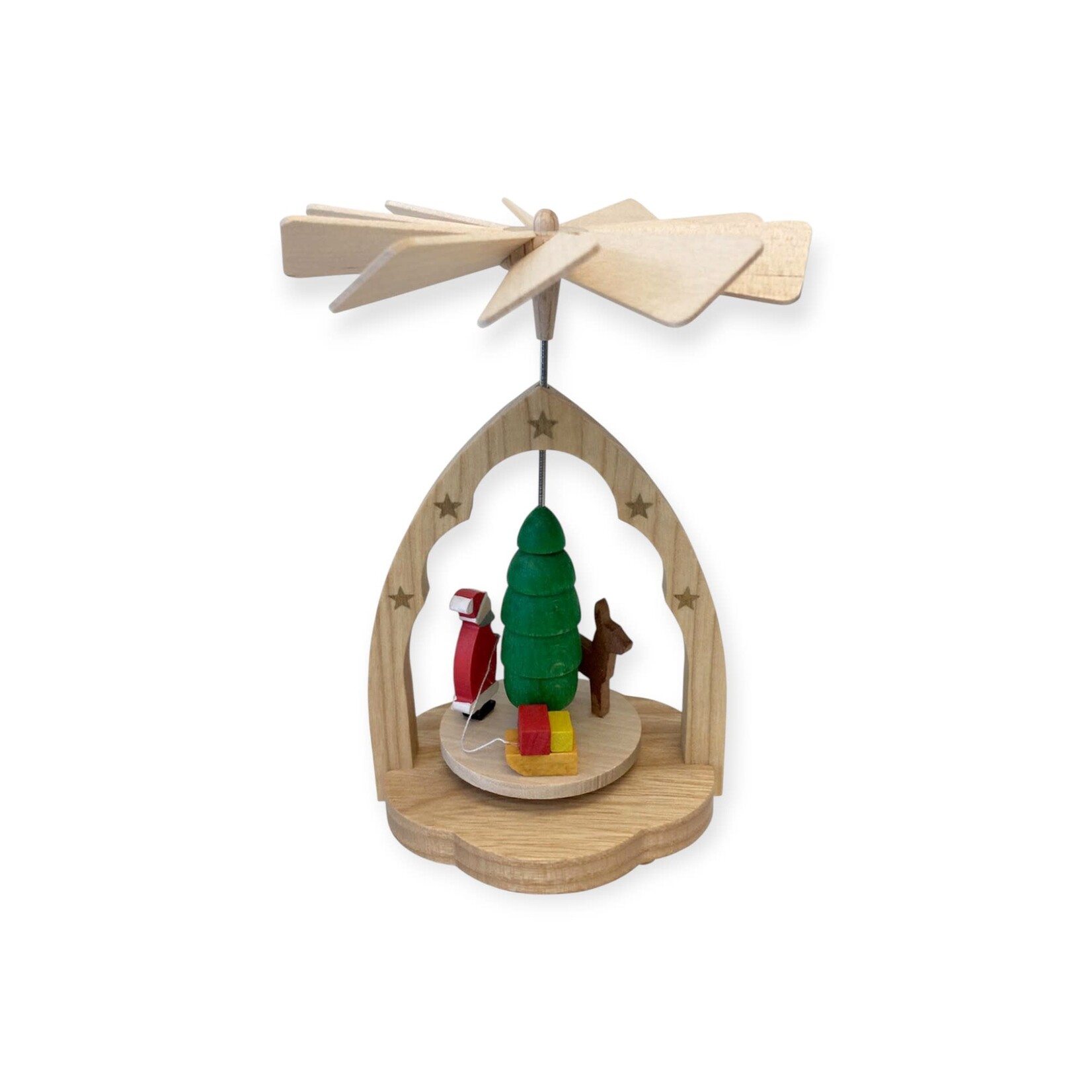 Alexander Taron Inc Mini Pyramid Santa Deer Tree