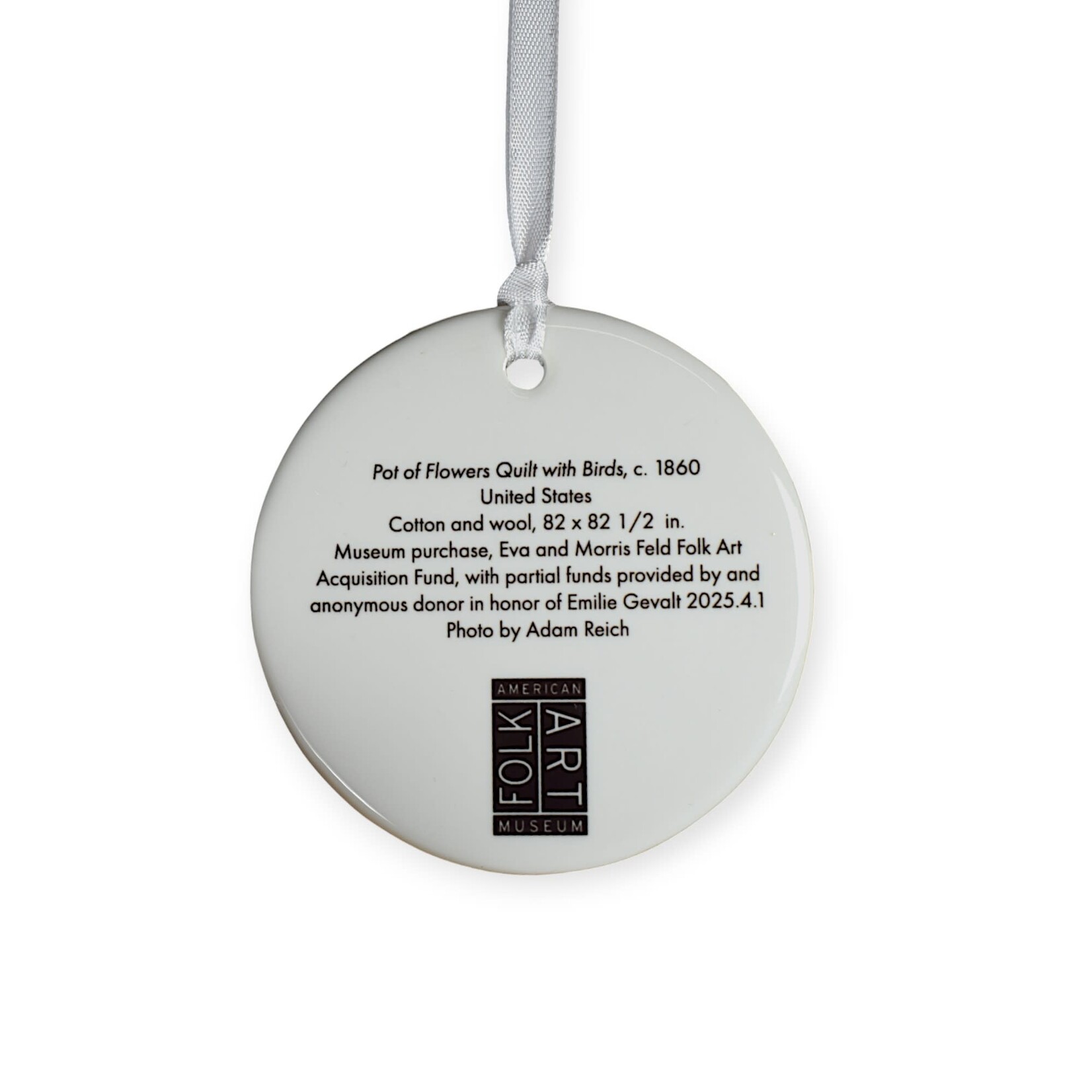 Museum Store Products Ecology Round Ornament Pot of Flowers