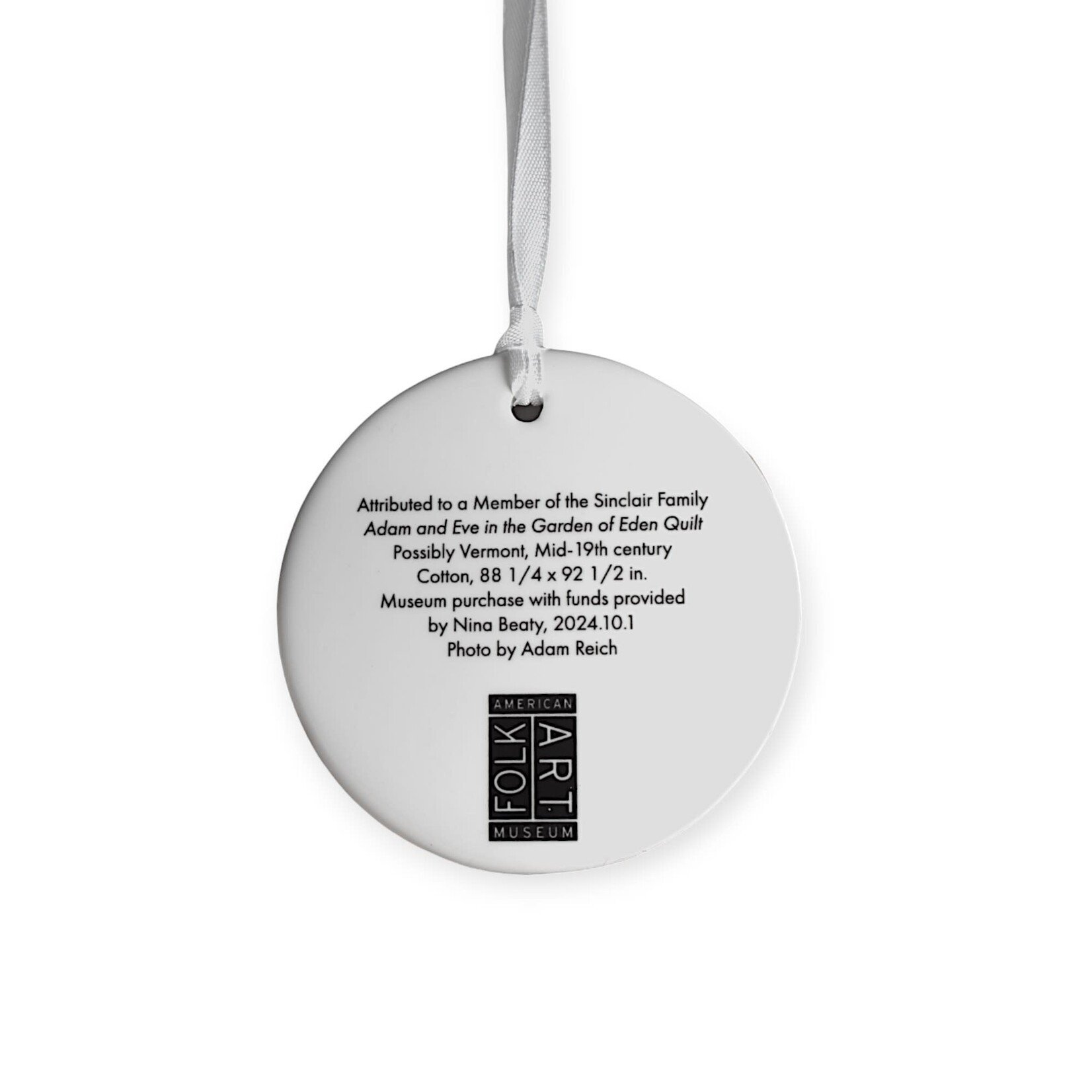 Museum Store Products Ecology Round Ornament Adam and Eve