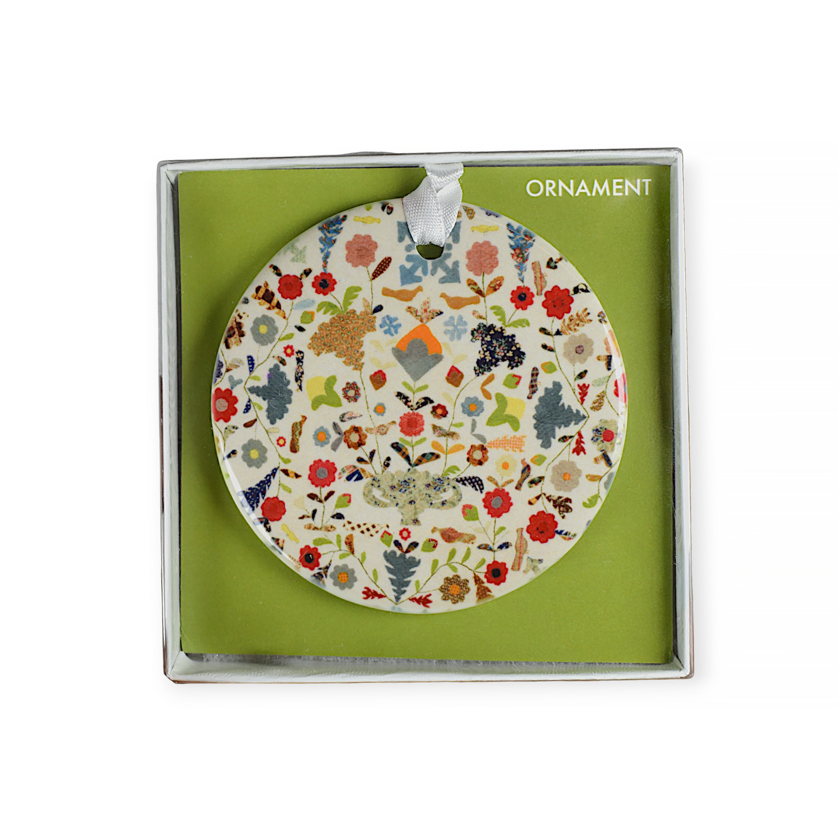 Museum Store Products Ecology Round Ornament Pot of Flowers