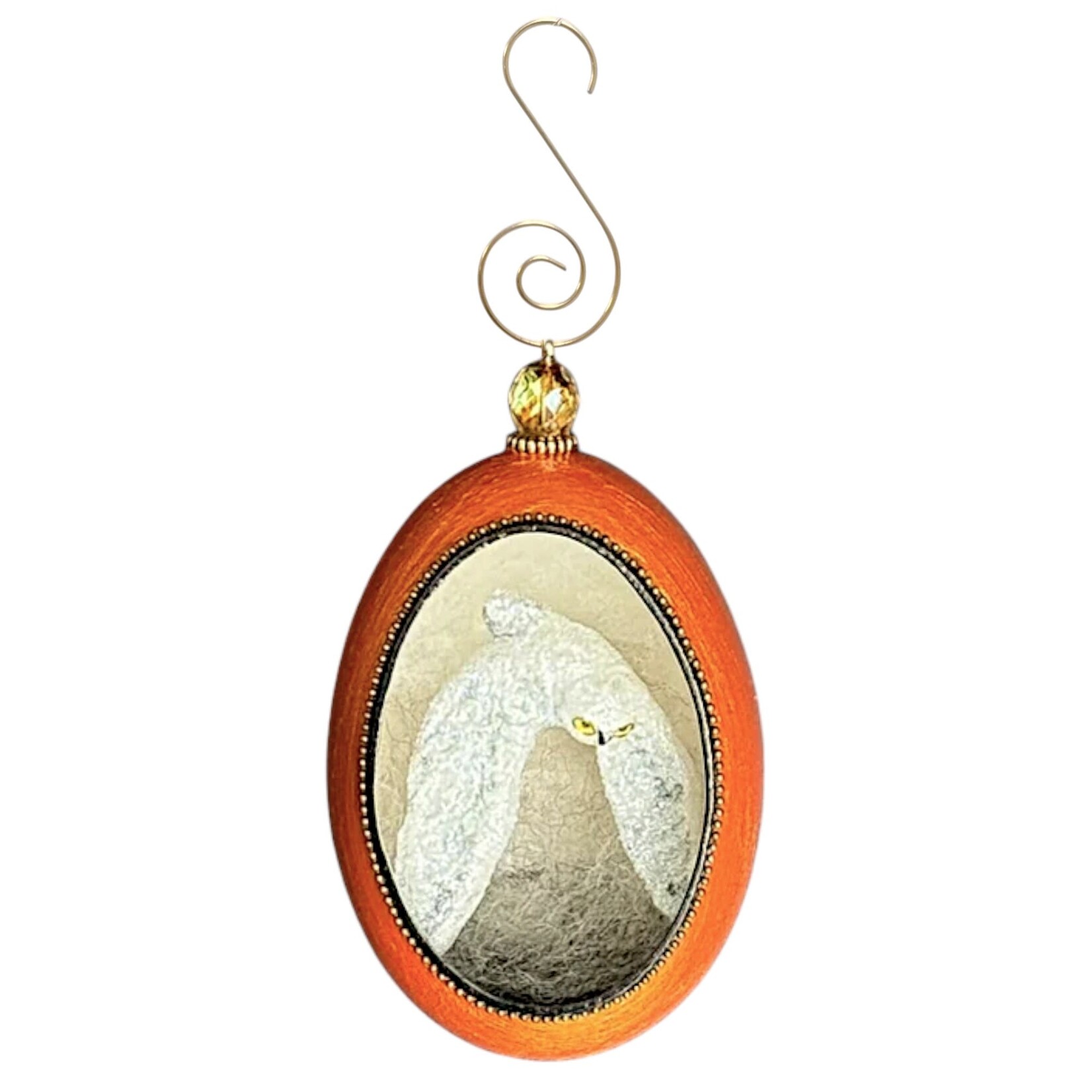 JBW Studio Snowy Owl Egg Orn