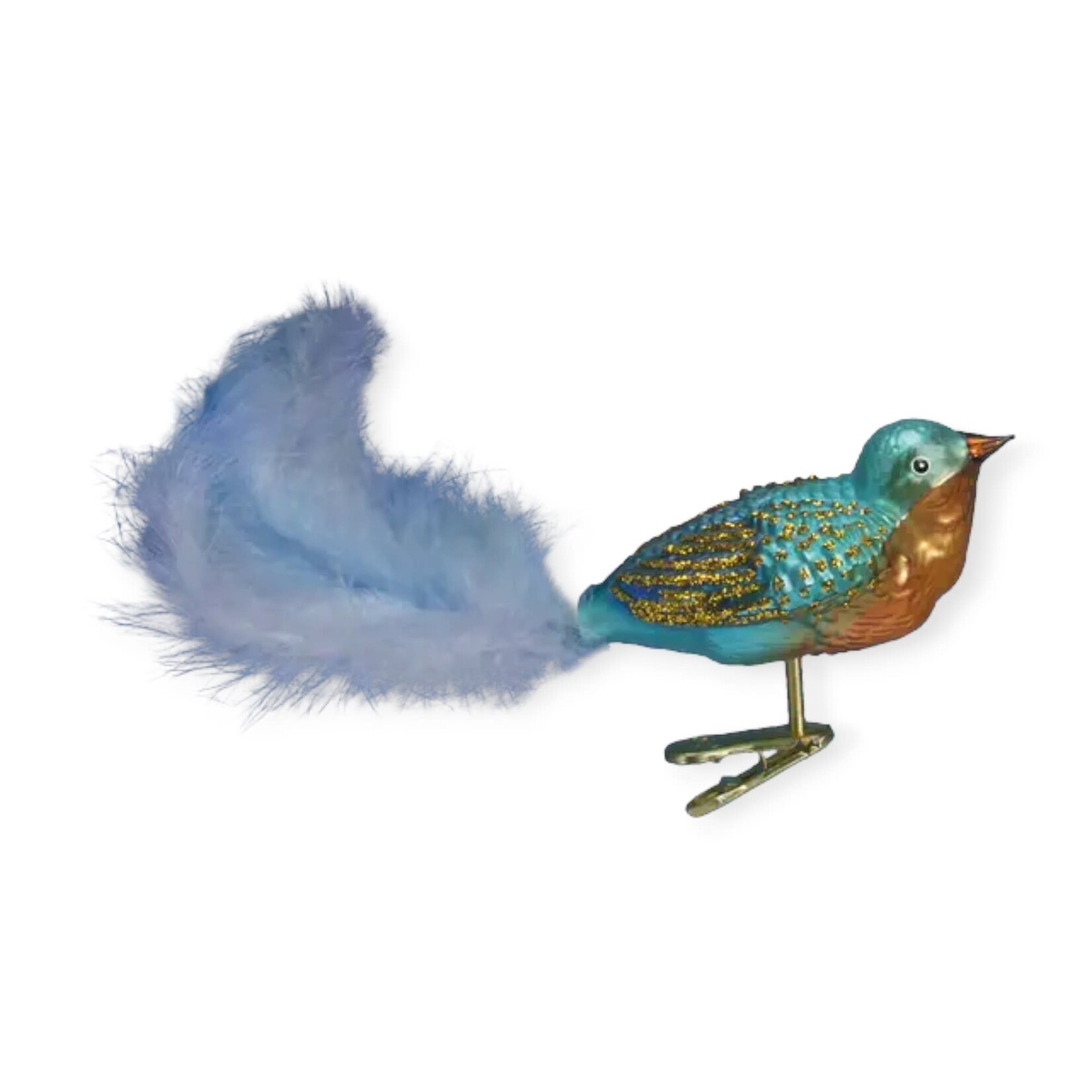 Old World Christmas Forest Finch Blue & Lilac