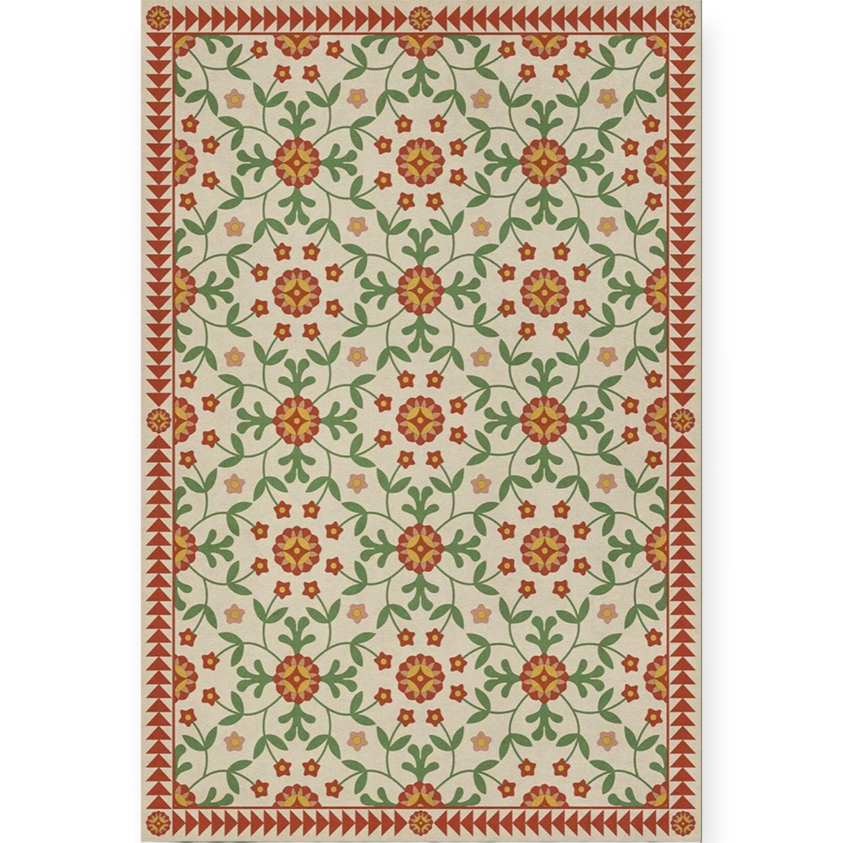 Whig Rose Vintage Vinyl Floorcloths