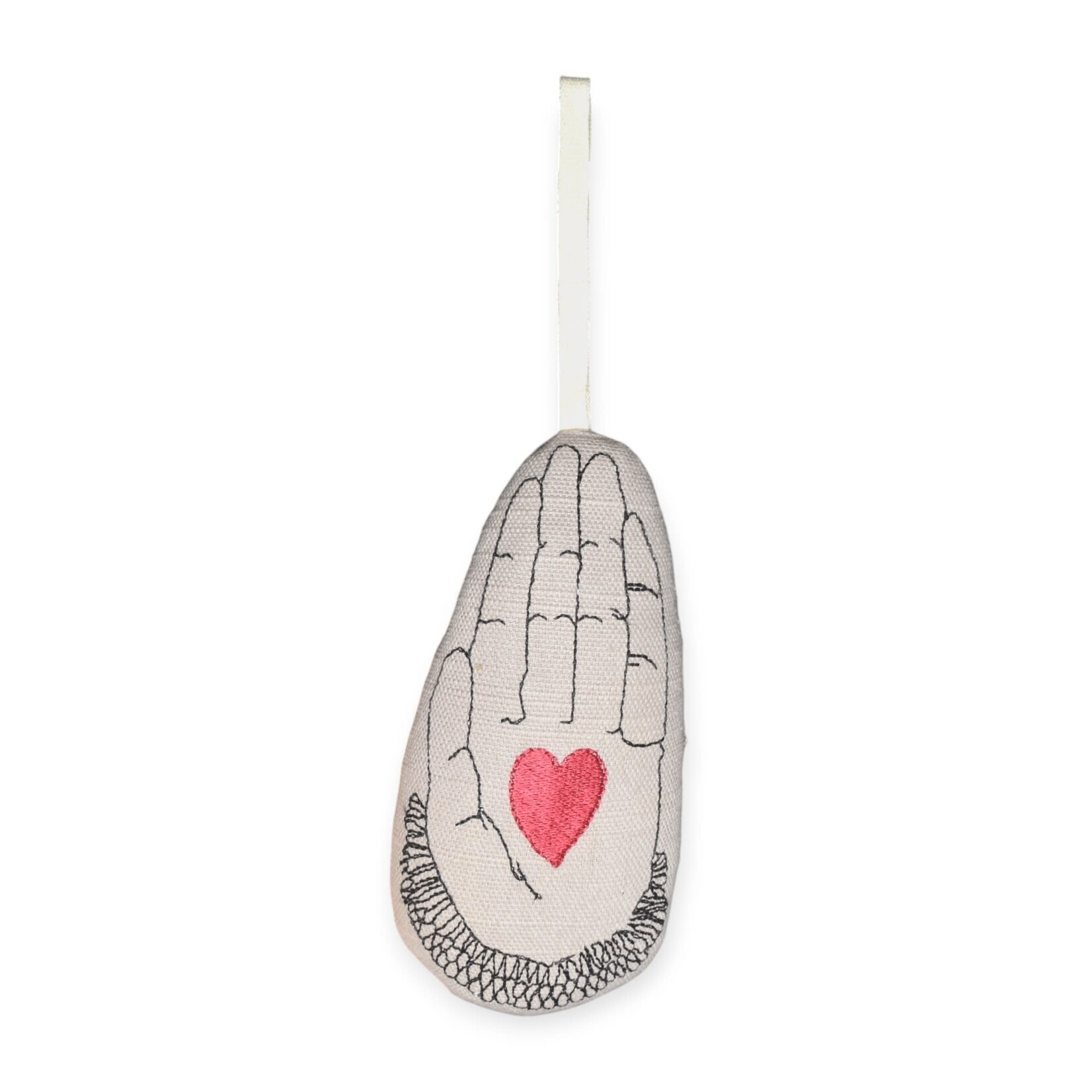 Skippy Cotton Heart in Hand Lavender Filled Ornament