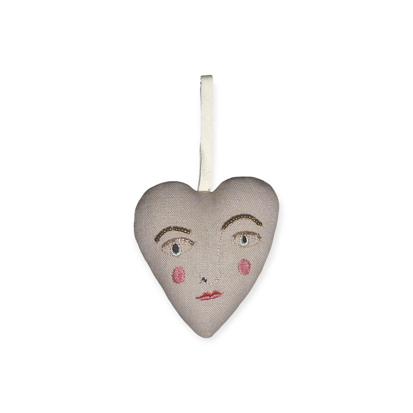 Skippy Cotton Handsome Heart Lavender Filled Ornament