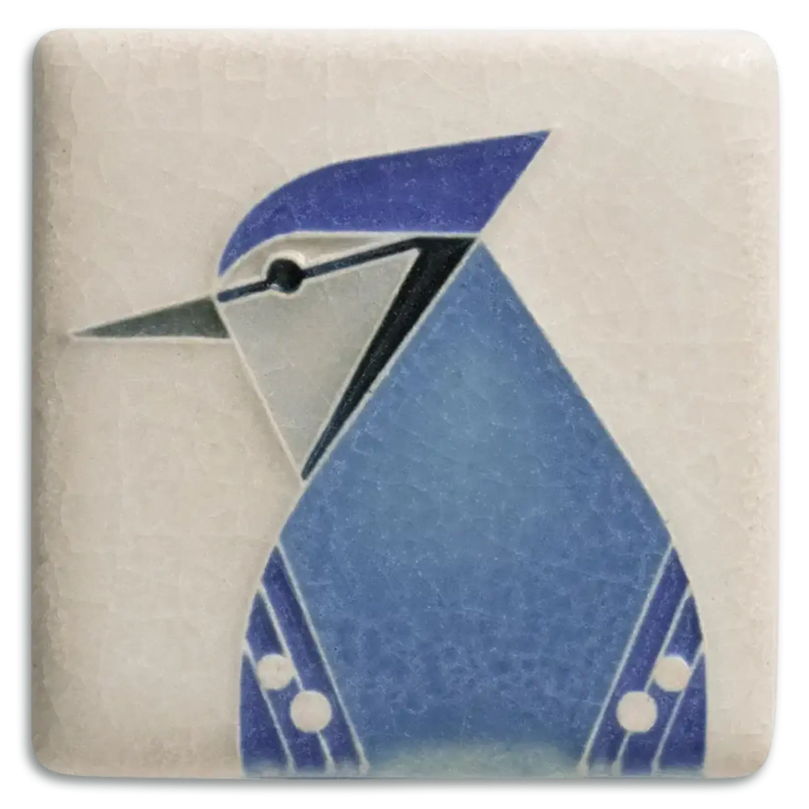 Motawi Tileworks Blue Jay Tile Bone