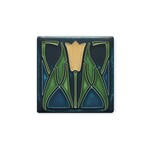 Motawi Tileworks Lotus Tile Indigo