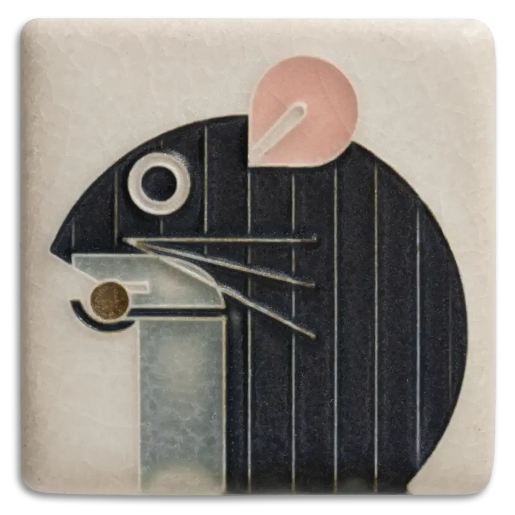 Motawi Tileworks Mouse Tile Bone