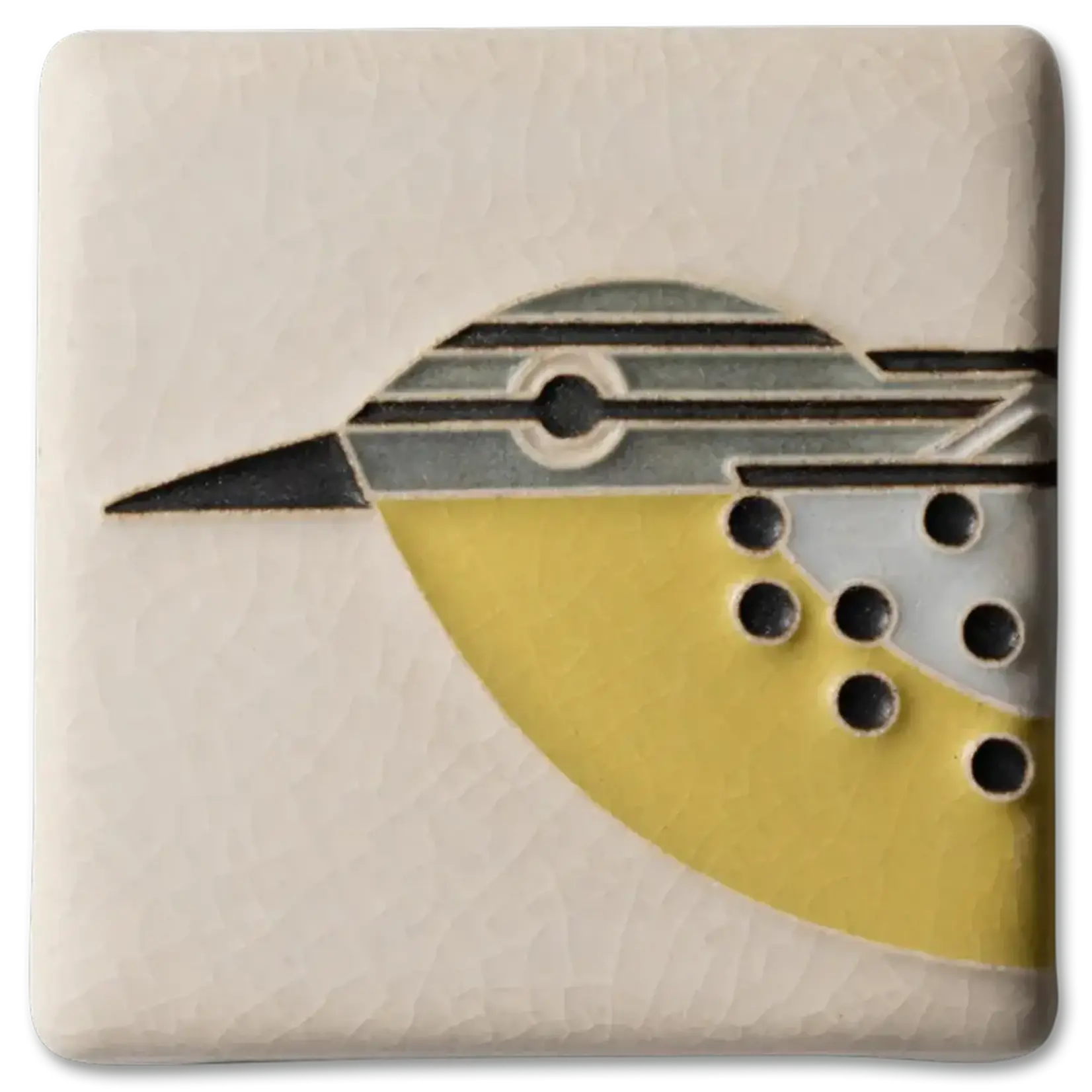 Motawi Tileworks Warbler Tile Bone