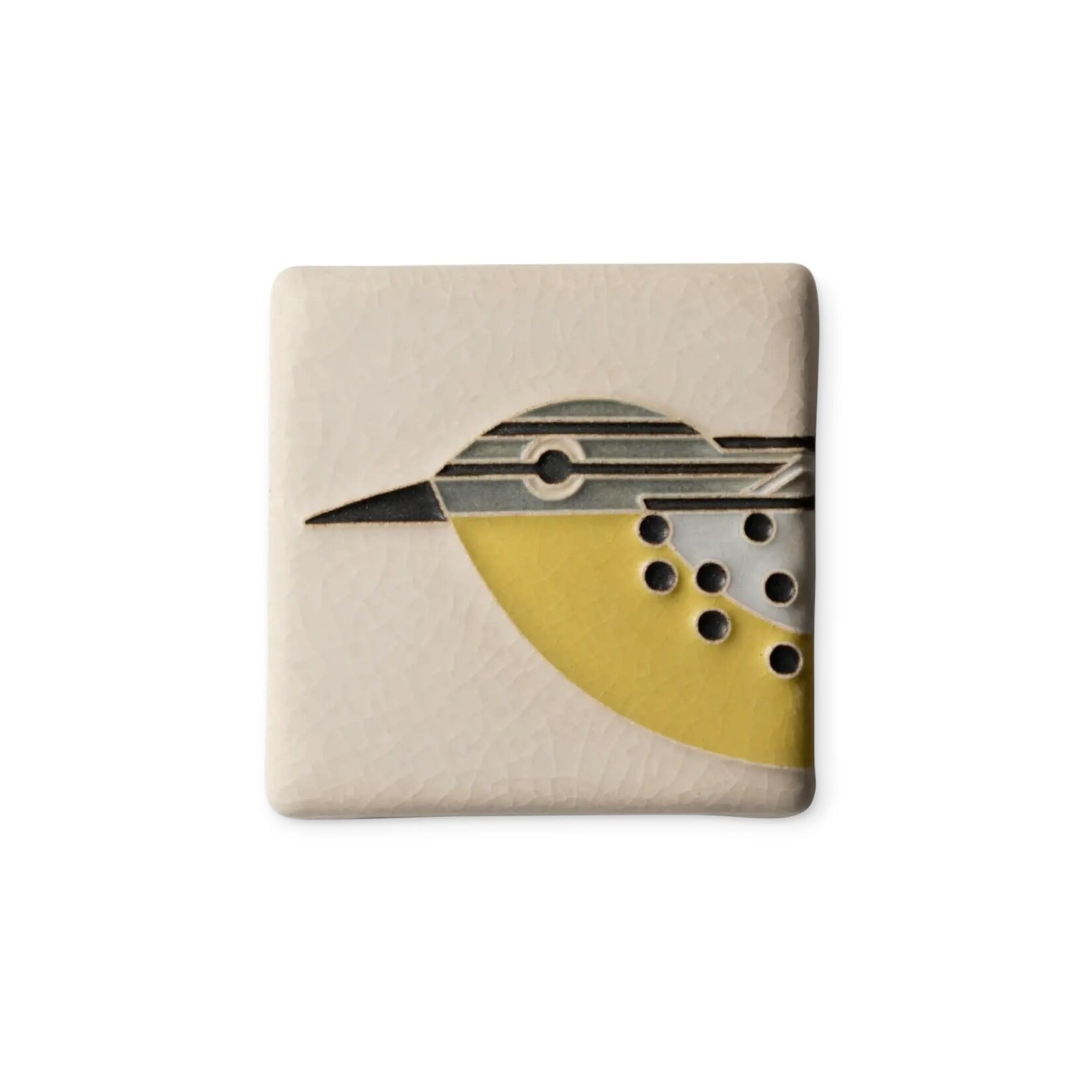 Motawi Tileworks Warbler Tile Bone