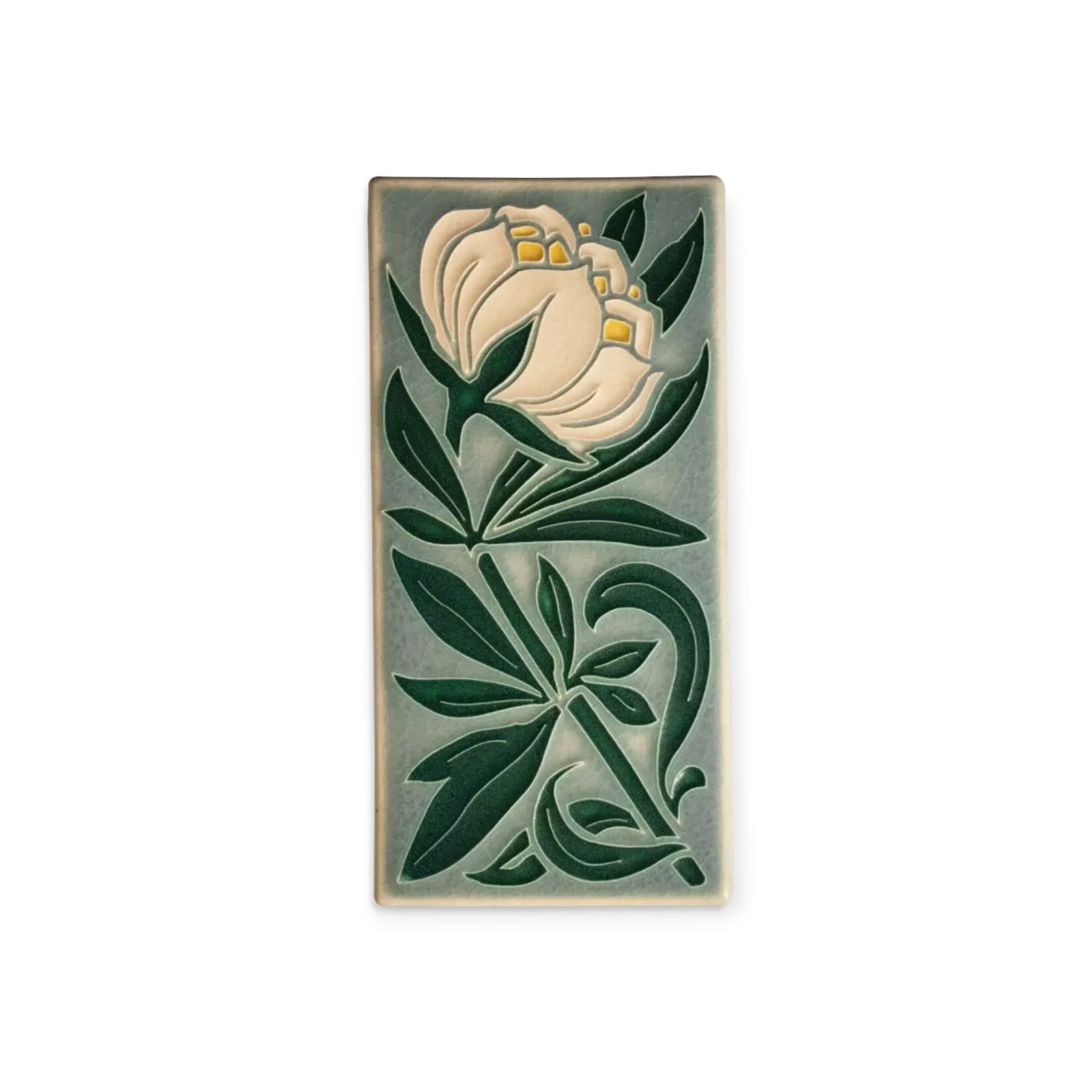 Motawi Tileworks Peony Tile Stormy