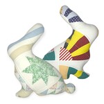 Dellwood Designs Vintage Quilt Bunny Pillow