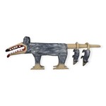 Minnie Adkins Carved Wood Opossum & Babies