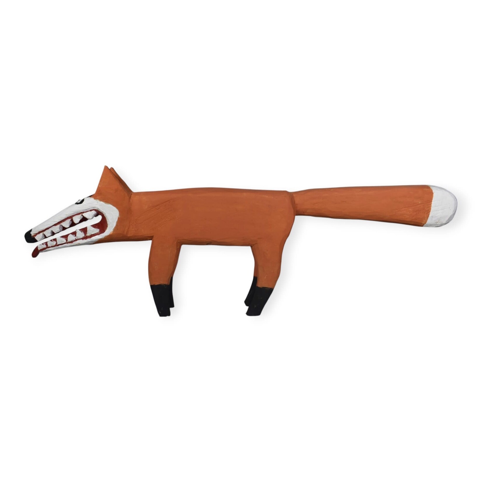 Minnie Adkins Carved Wood Fox