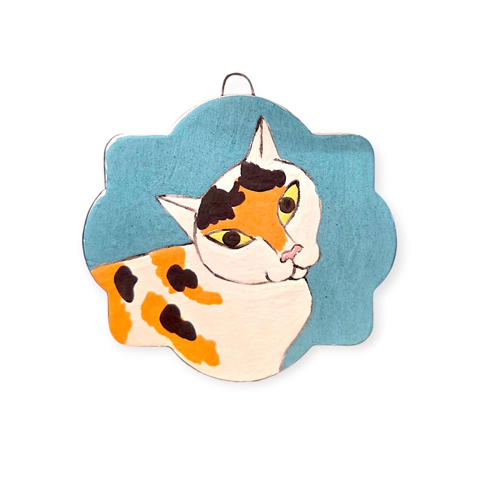Catlantic Studio Cat Octagonal Terracotta Tile