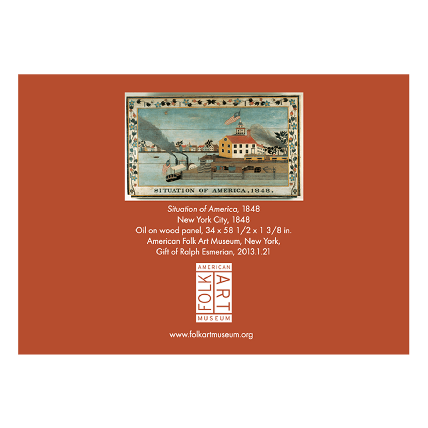 Museum Store Products Folk Nation Magnet Situation of America, 1848