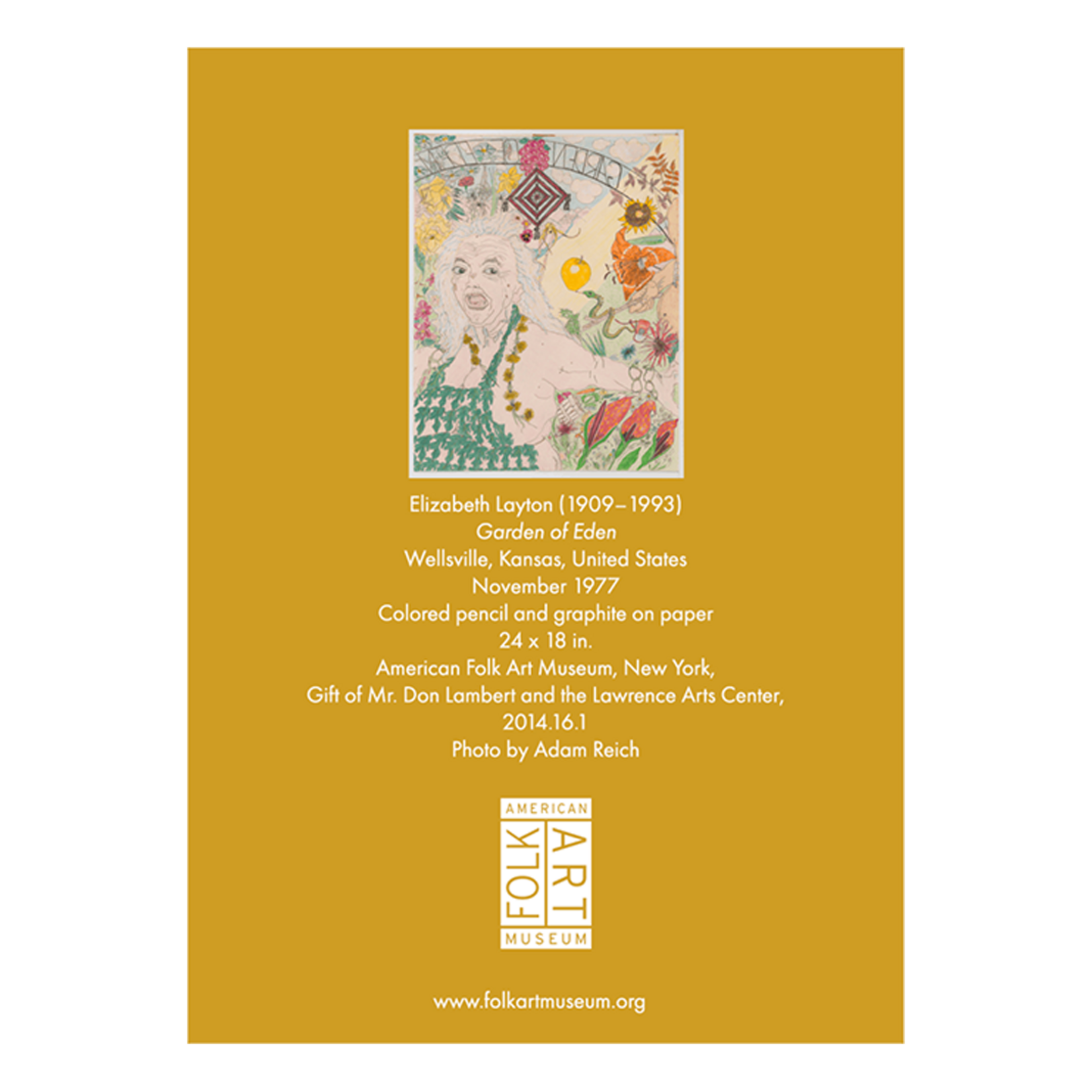 Museum Store Products Self-Made Magnet Garden of Eden