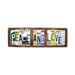 Matt Black Peace and Love License Plates