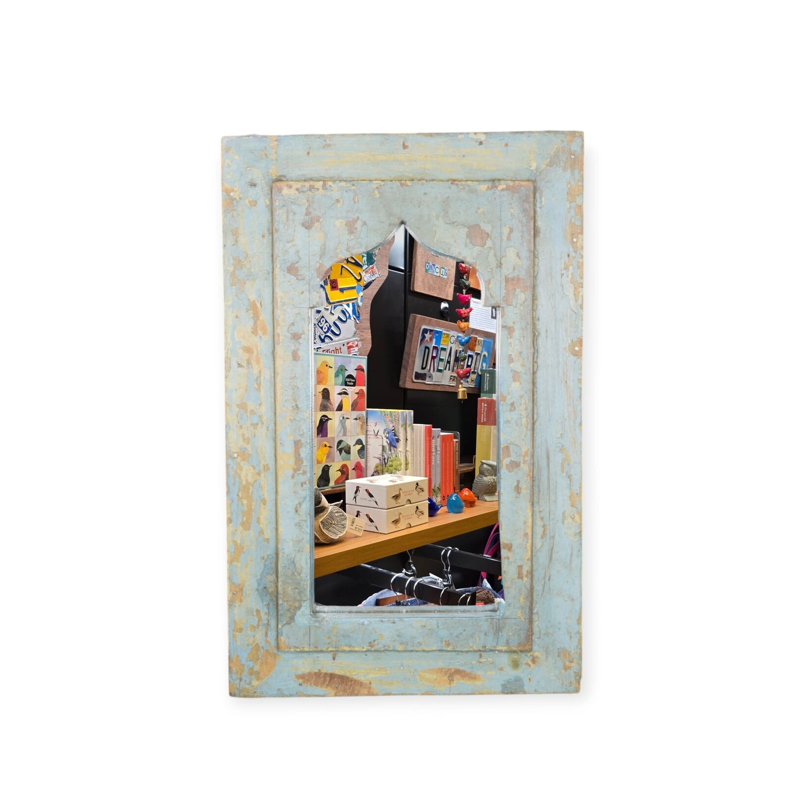 Asia West Salvaged Wood Mirror