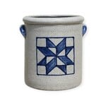 Rowe Pottery Half-Gallon Crock Barn Quilt