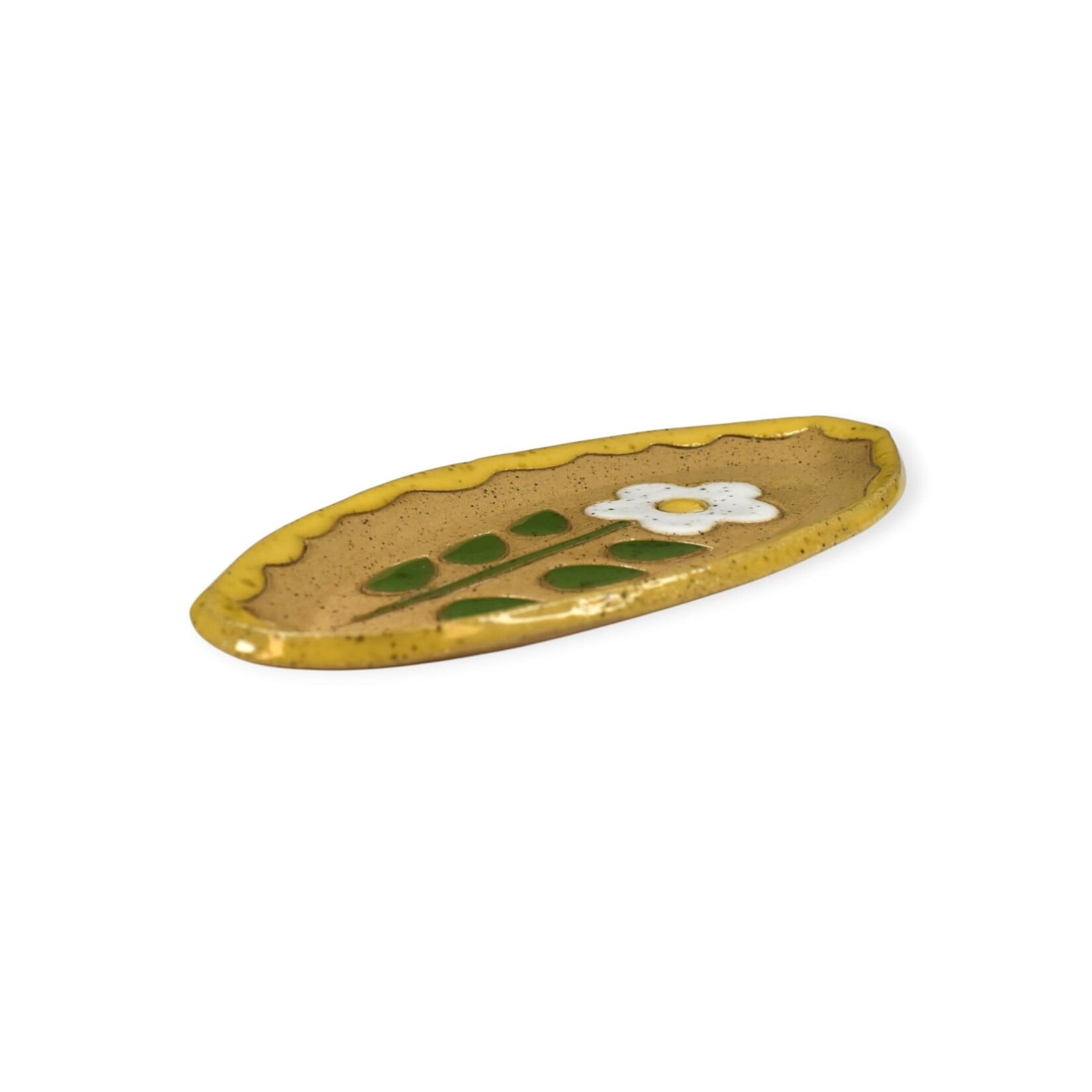 Tough Kitty Designs Happy Daisy Oval Trinket Dish