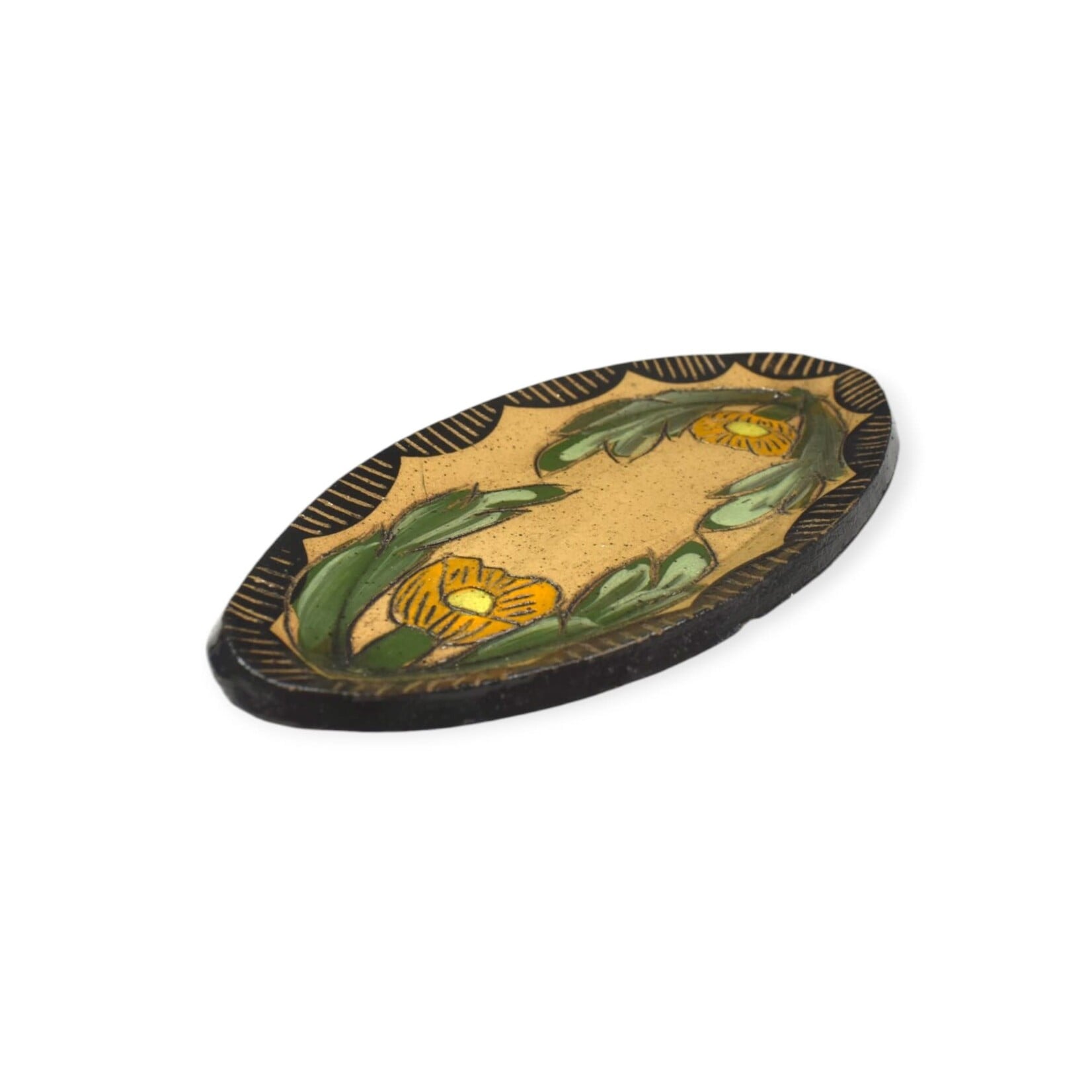 Tough Kitty Designs Globe Mallow Sgraffito Trinket Dish