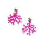 Beyond Threads Coral Laser Cut Rose Earrings