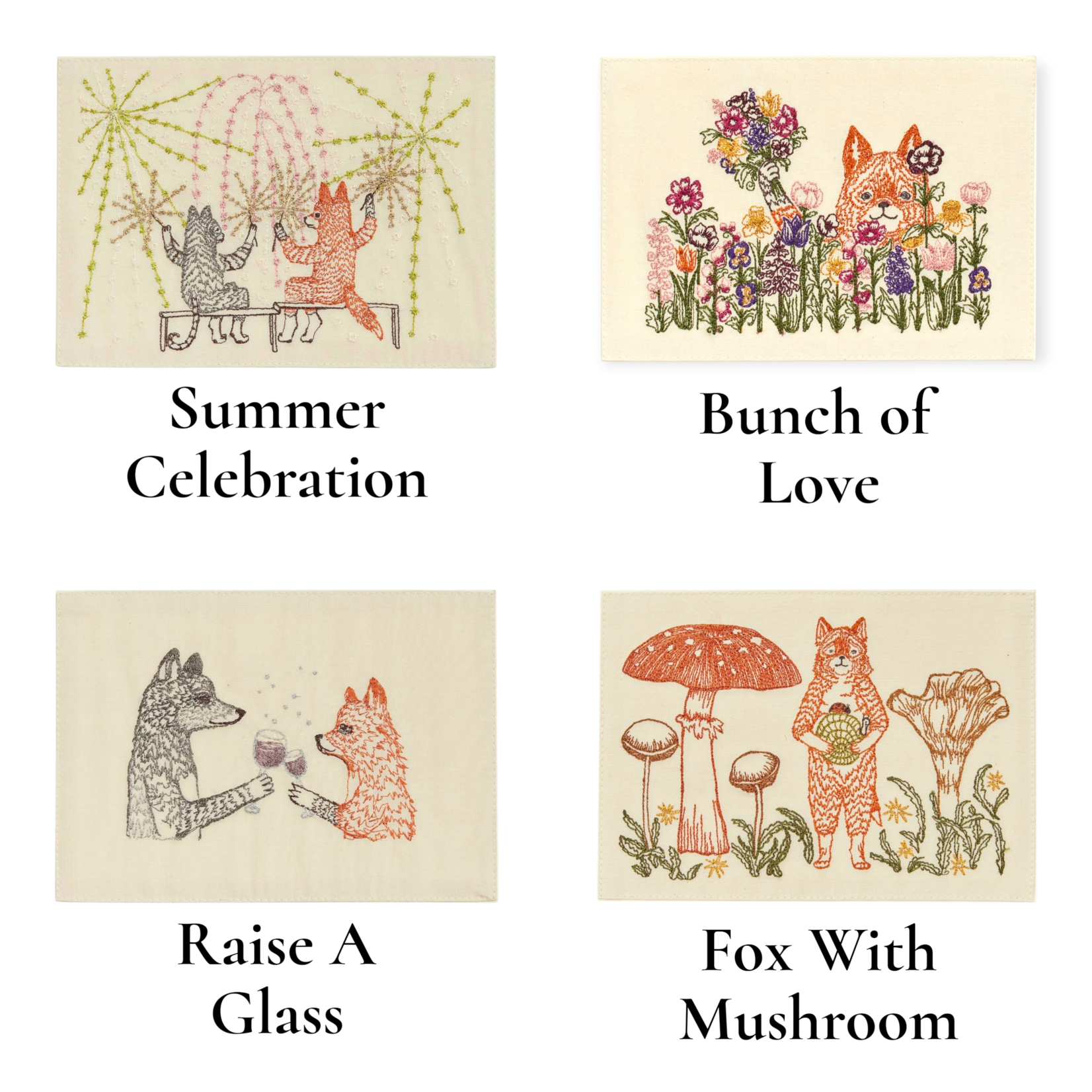 Coral & Tusk Embroidered Greeting Card