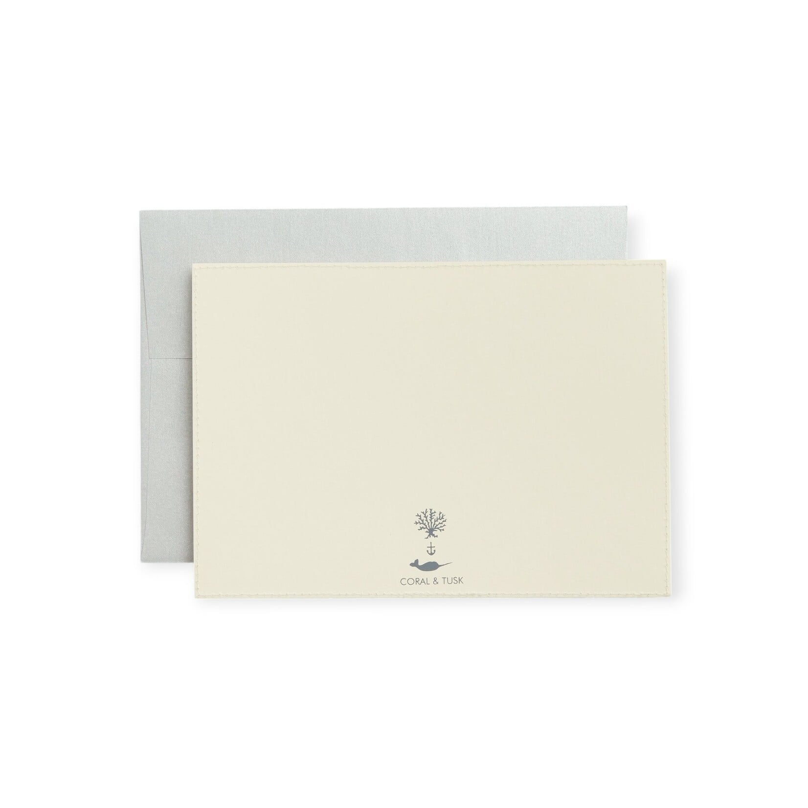Coral & Tusk Embroidered Greeting Card