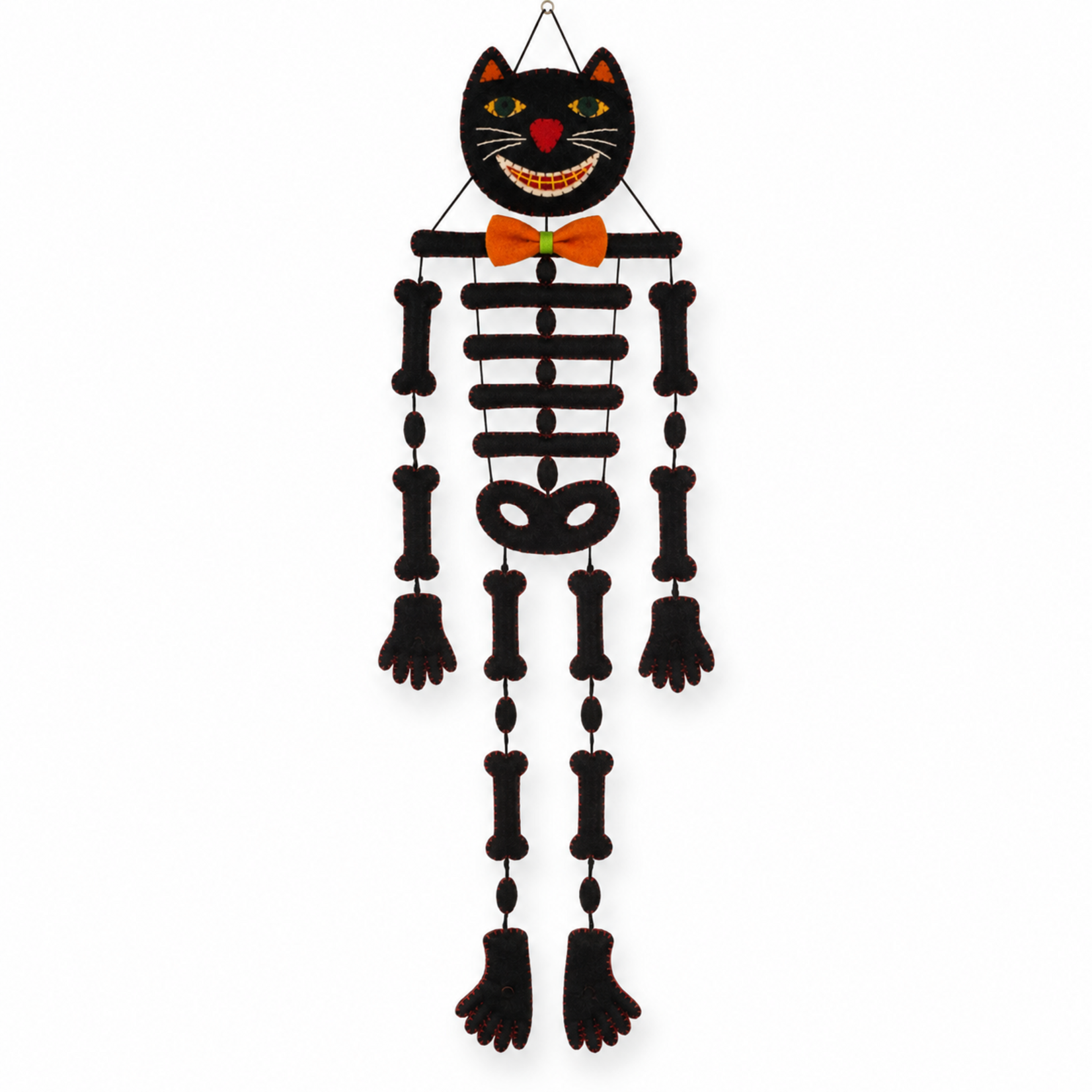 Stitch By Stitch Black Cat Skeleton 25"