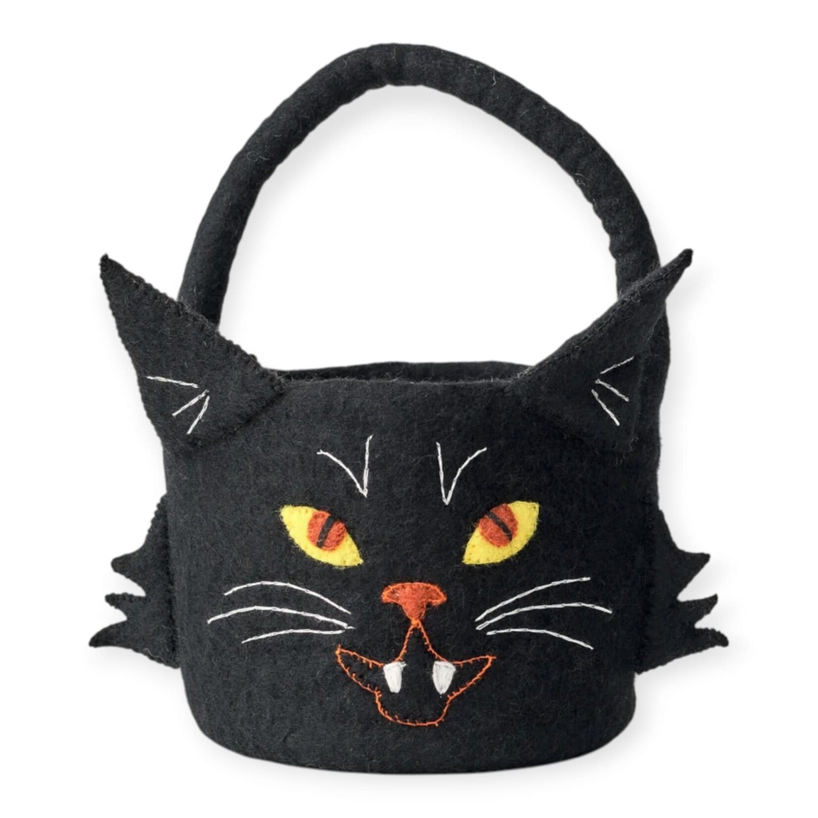 Global Goods Partners Felt Black Cat Halloween Bucket