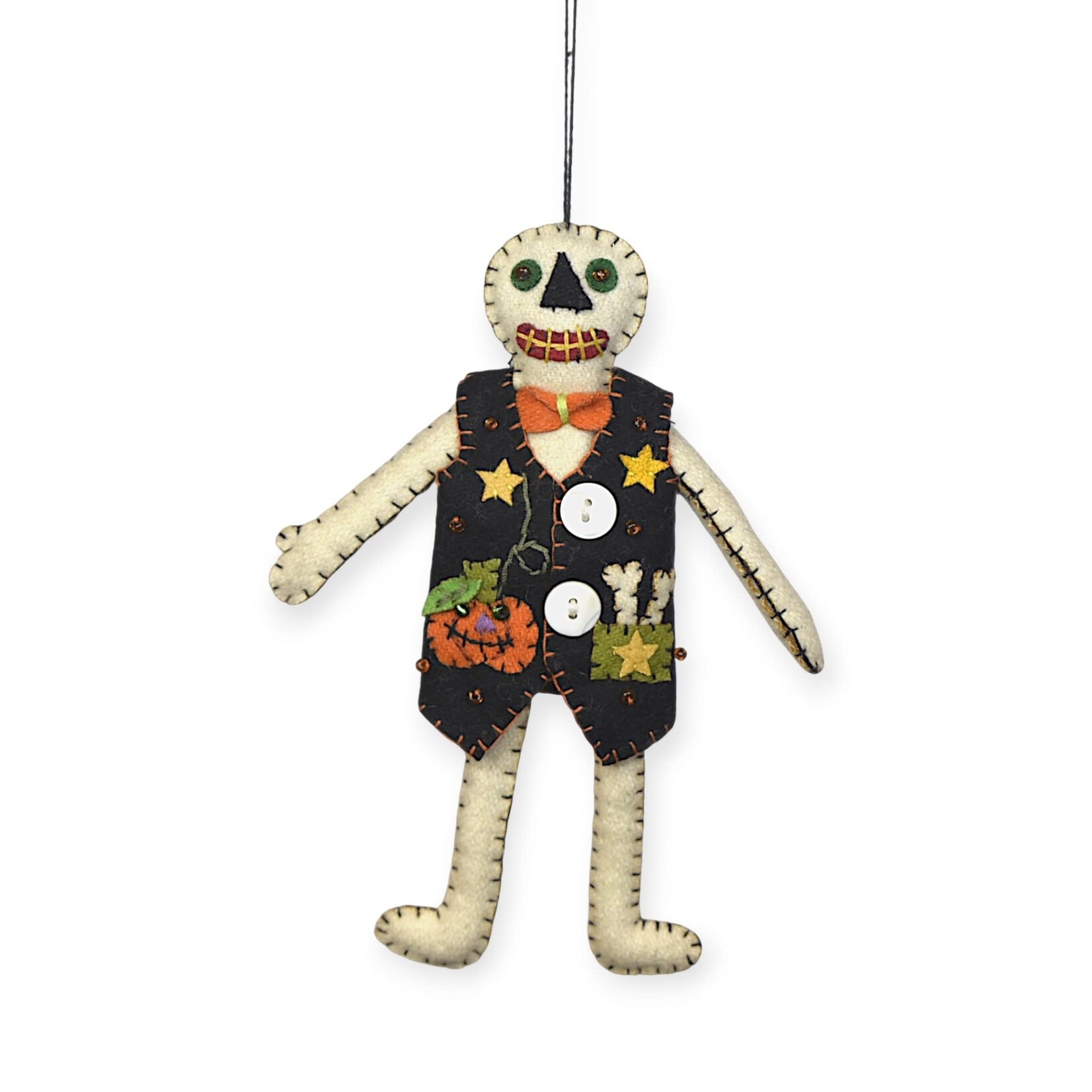 Stitch By Stitch Skeleton in Waistcoat Ornament