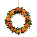 Stitch By Stitch Wreath of Jack-O-Lanterns 14"