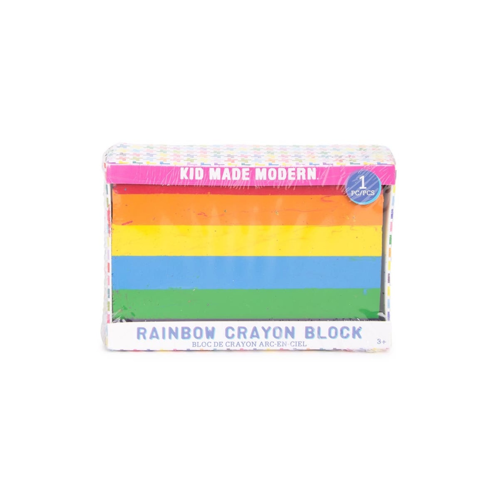 Kid Made Modern rainbow crayon block