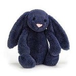 JellyCat medium navy bashful bunny