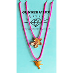gunner & lux flower & hummingbird necklace
