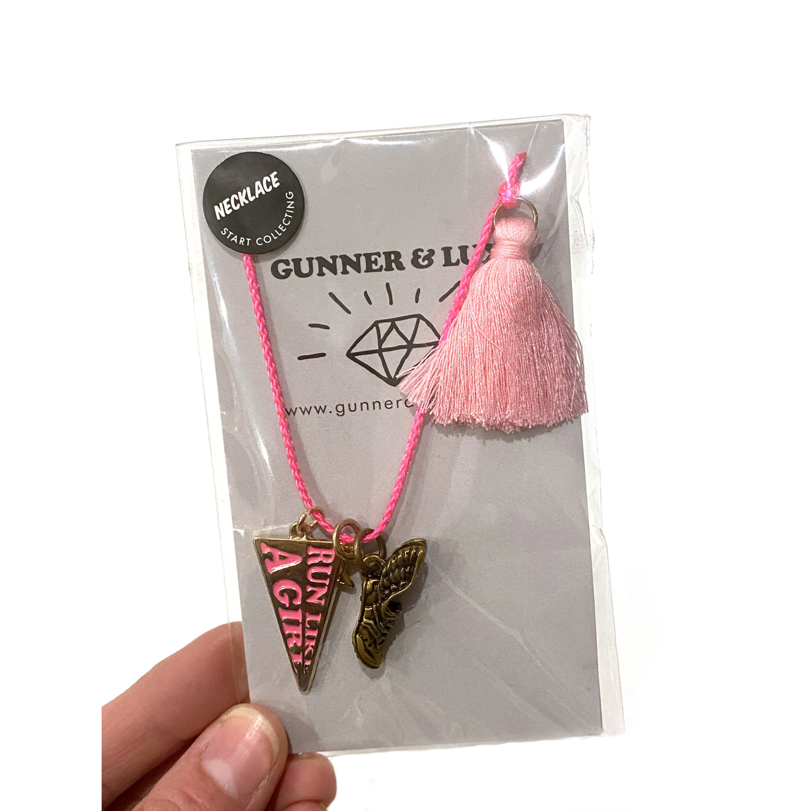gunner & lux run like a girl necklace