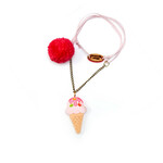 lilies & roses ice cream pom necklace
