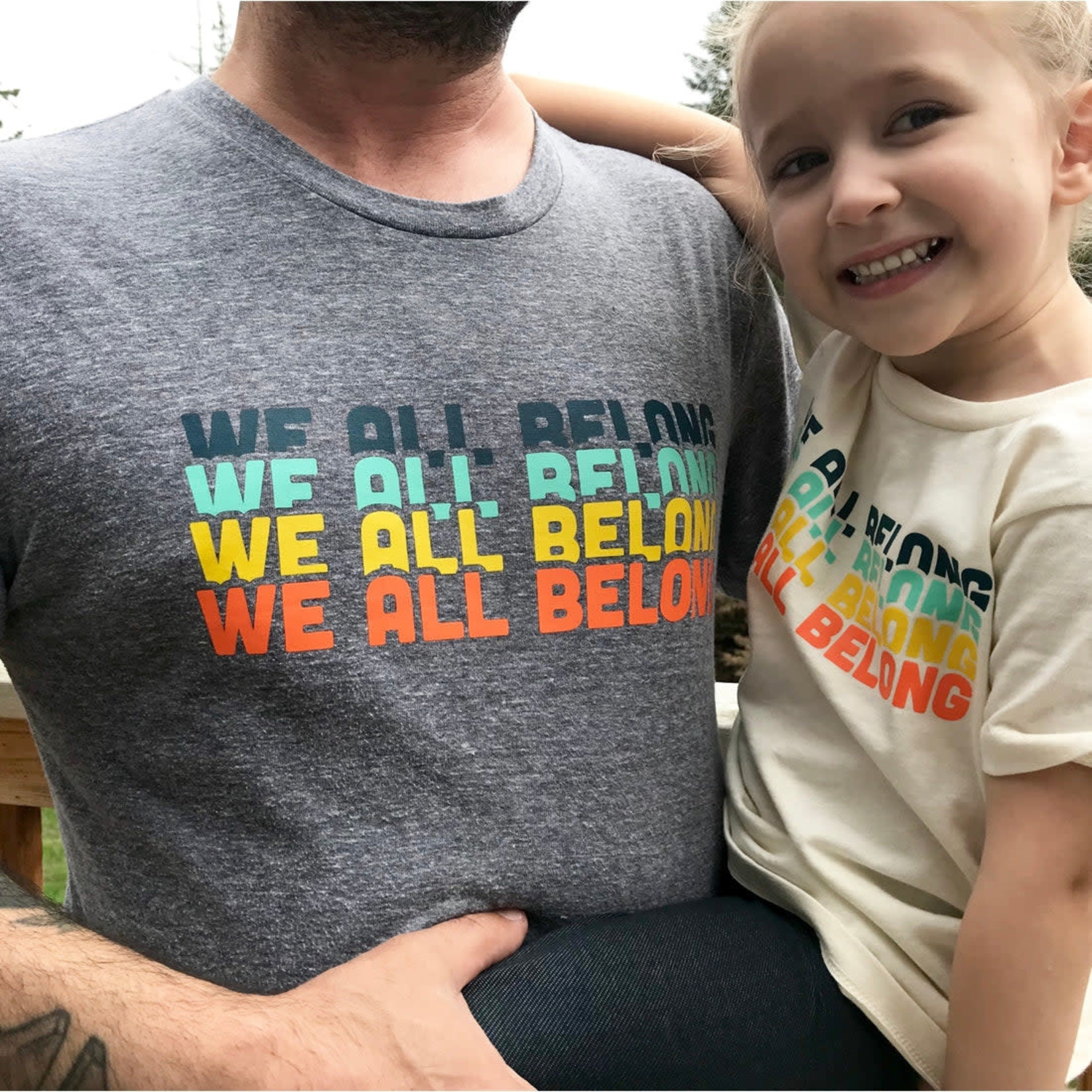 savage seeds we all belong grey tee