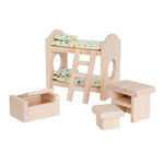 plan toys children's bedroom dollhouse set