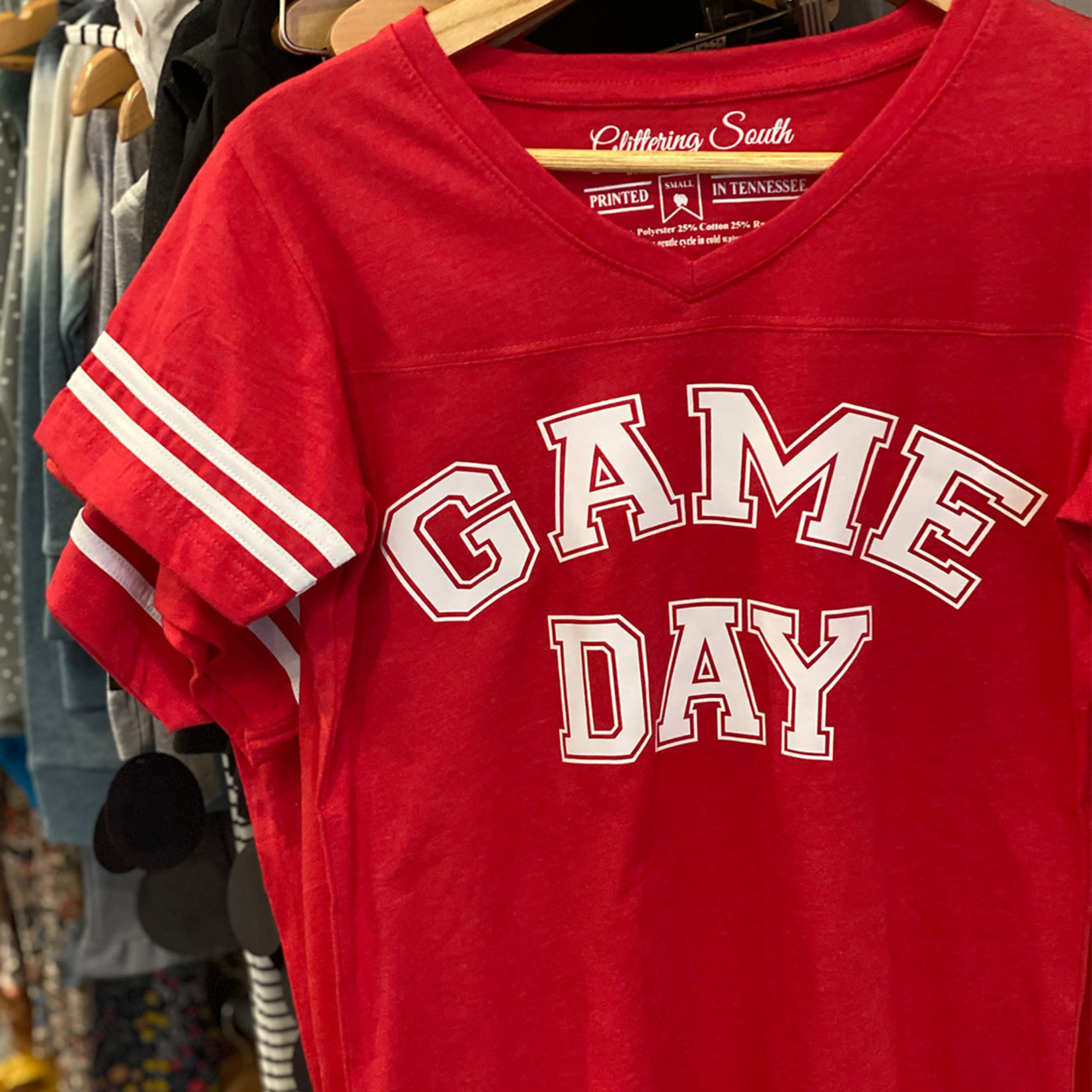 glittering south game day tee