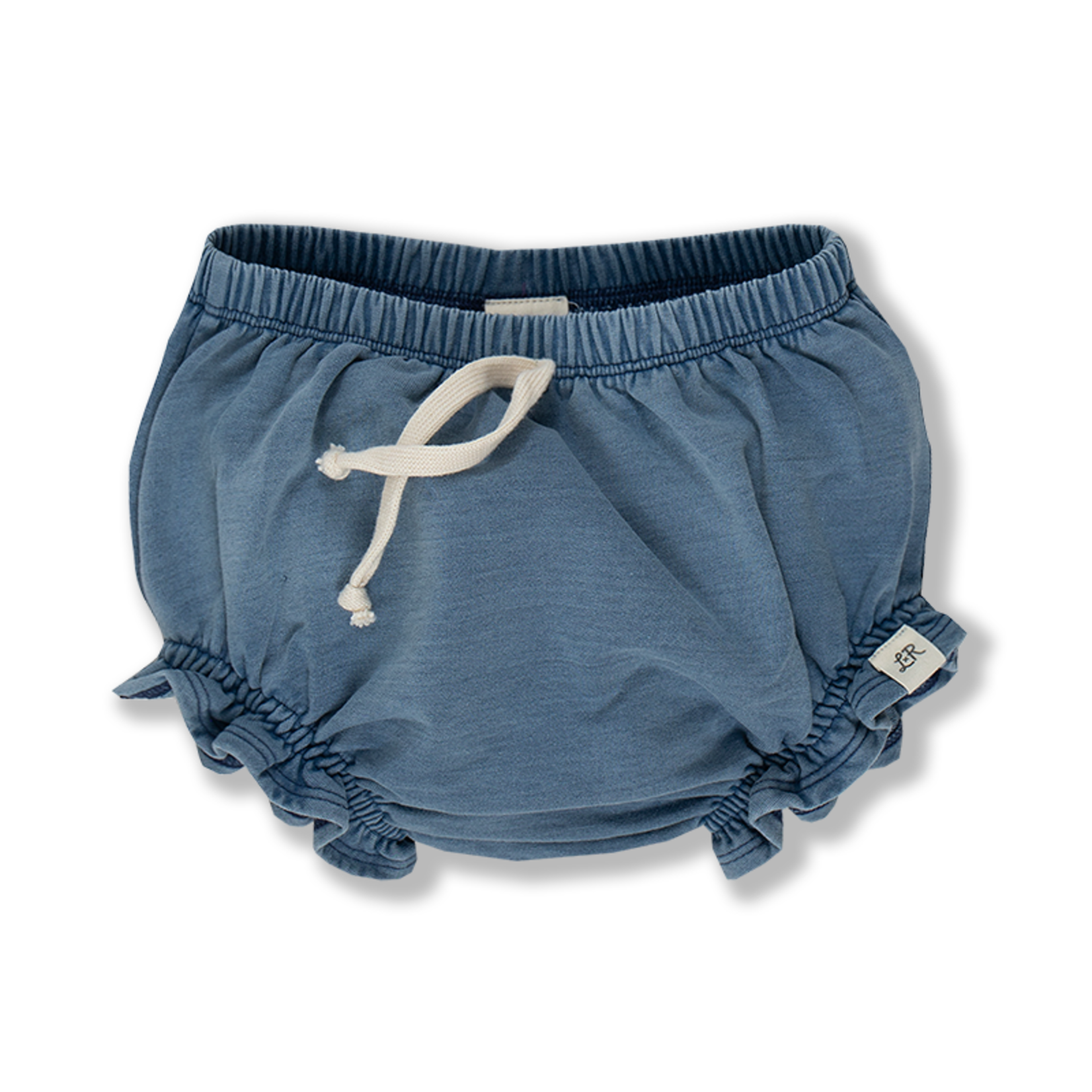 little road co. denim ruffle shorties