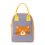 fluf cat zipper lunch tote