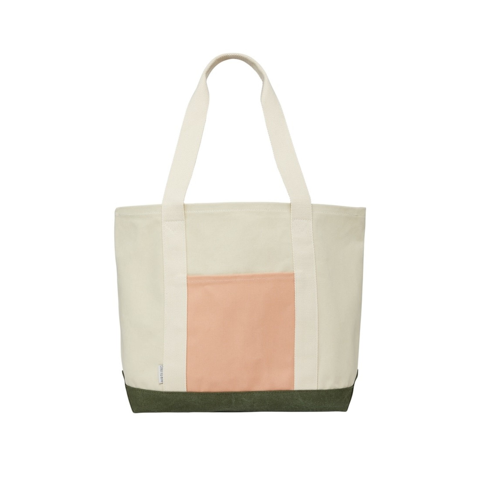 birdling bags moss/pink basic tote