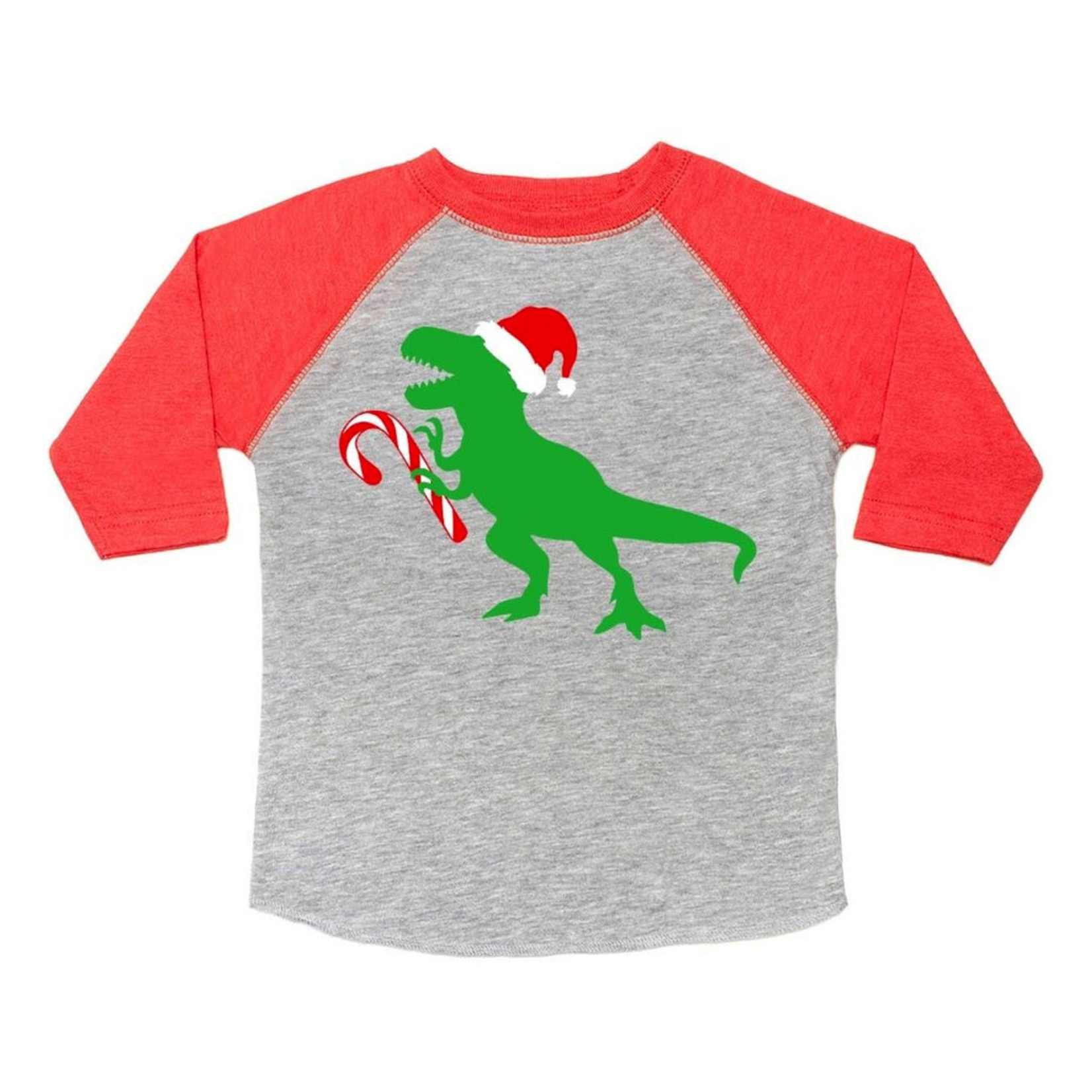 sweet wink dino Christmas raglan