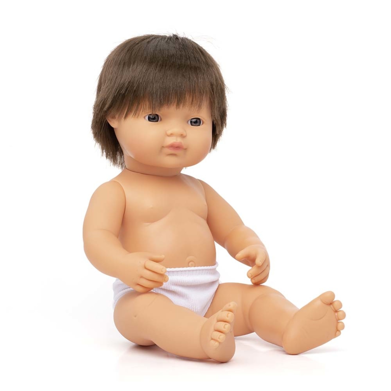 miniland 15" brunette baby doll