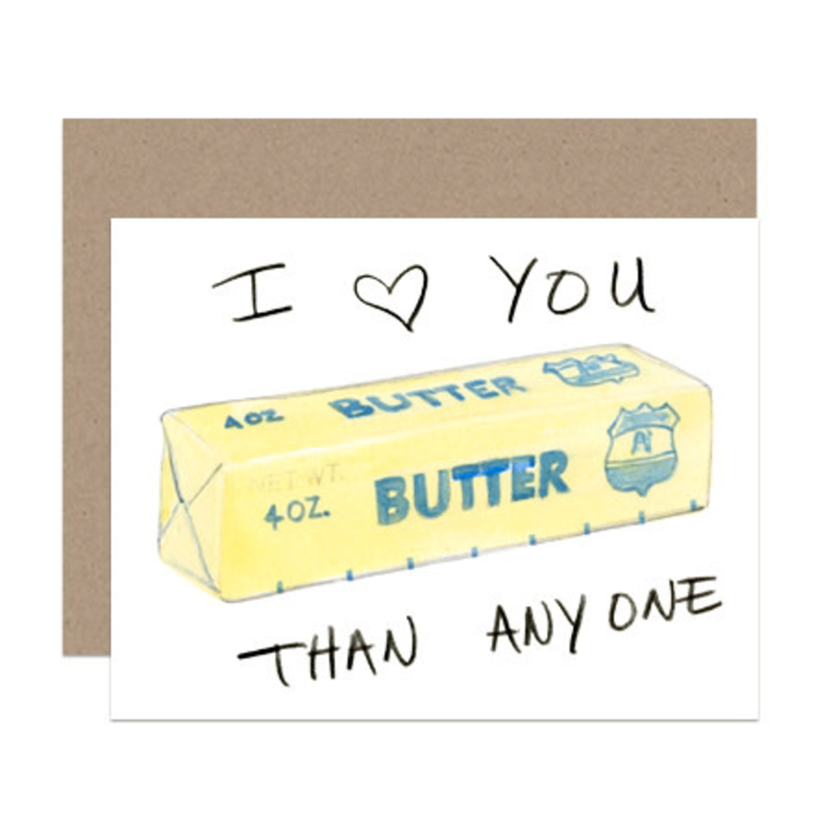 card i love you butter than anyone