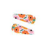 baby bling orange poppy hair clips