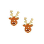 girl nation santa's reindeer earrings