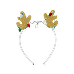 lilies & roses reindeer holiday lights headband